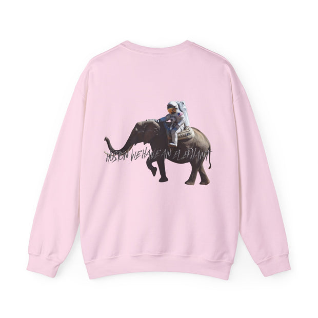 elephant astronaut - SWEATSHIRT GREEN BLACK WHITE PINK