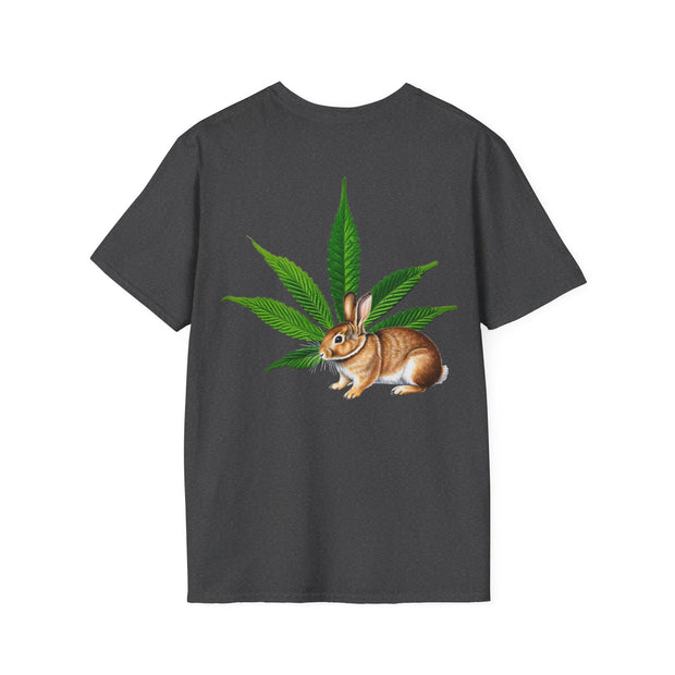 bunny loves weed - T SHIRT WHITE BLACK GRAY SAND