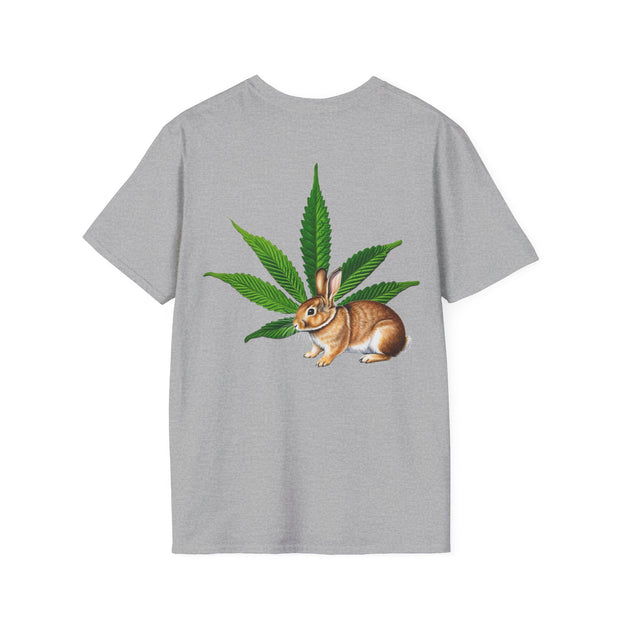 bunny loves weed - T SHIRT WHITE BLACK GRAY SAND