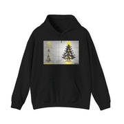 christmas sketch tree - GRAY BLACK UNISEX