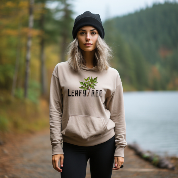 leafy tree cartoon font - HOODIE