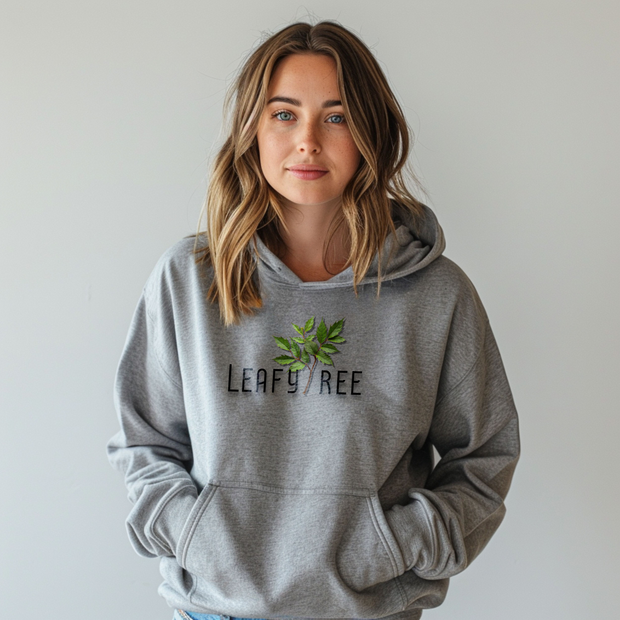 leafy tree cartoon font - HOODIE