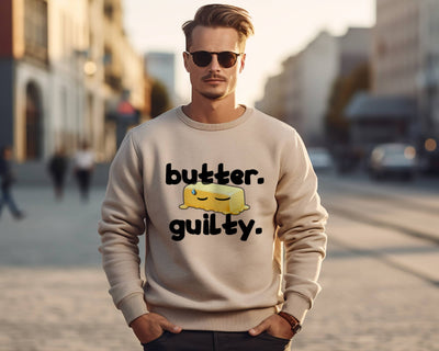 butter guilty cartoon - SWEATSHIRT