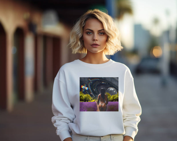 space girl cartoon - SWEATSHIRT