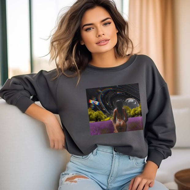 space girl cartoon - SWEATSHIRT