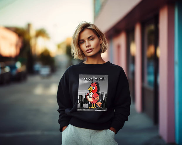 red chiken city cartoon - SWEATSHIRT