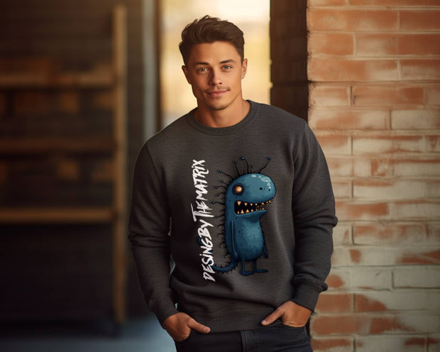 blue monster cartoon - SWEATSHIRT