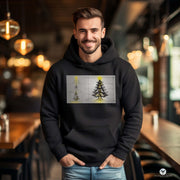 christmas sketch tree - GRAY BLACK UNISEX