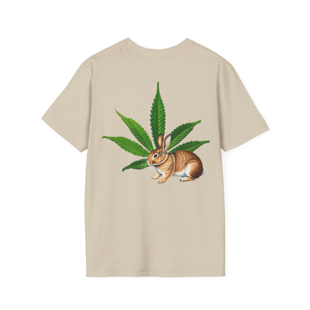 bunny loves weed - T SHIRT WHITE BLACK GRAY SAND