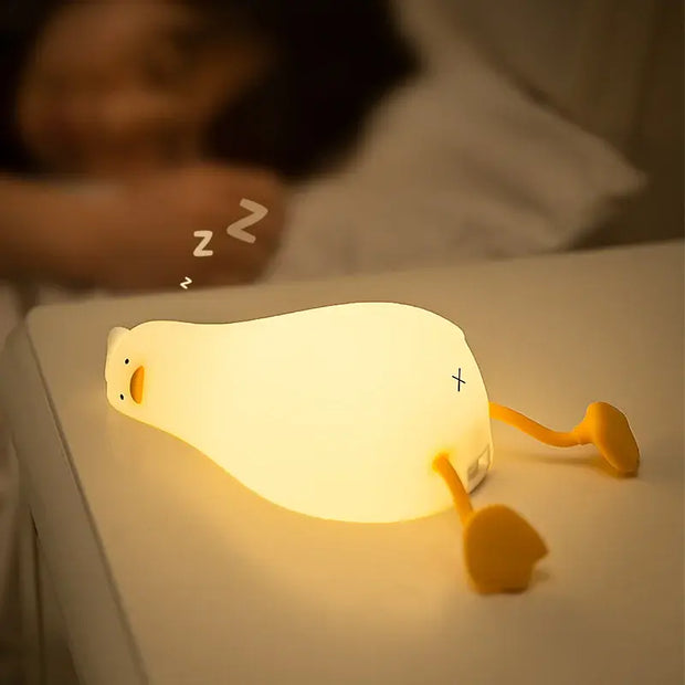 sleeping duck night light - LAMP - one of a kind - ooakshop.com