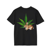 bunny loves weed - T SHIRT WHITE BLACK GRAY SAND