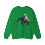 elephant astronaut - SWEATSHIRT GREEN BLACK WHITE PINK