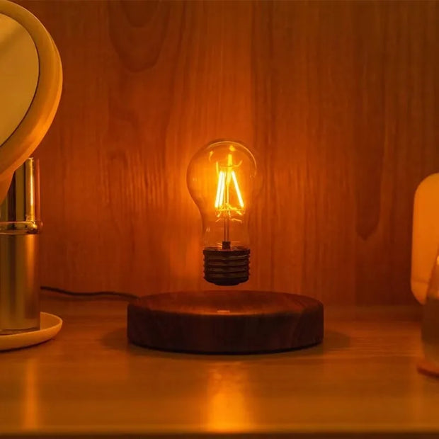 art retro floating bulb - LEVITATING LAMP - one of a kind - ooakshop.com