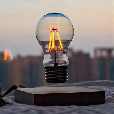 art retro floating bulb - LEVITATING LAMP - one of a kind - ooakshop.com