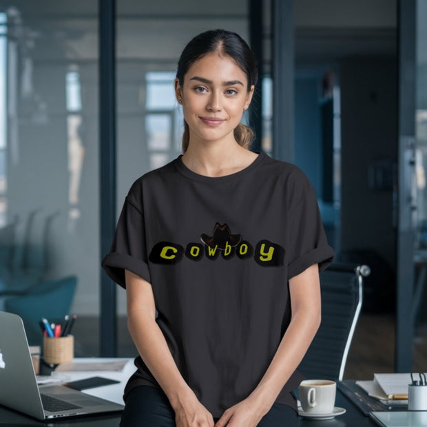 cowboy word shirt unisex cartoon for adults