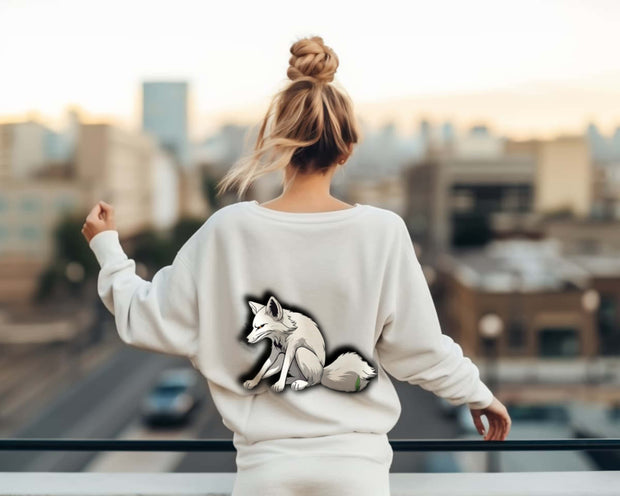 foxy white sweatshirt