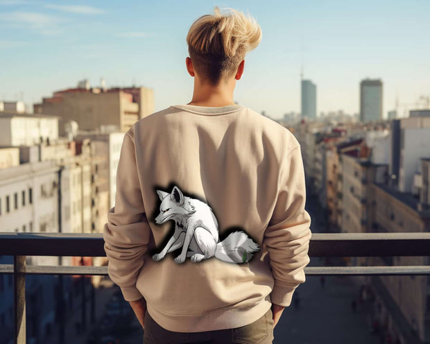 white fox sweat shirt