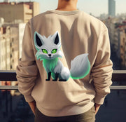 white fox sweat shirt cartoon 