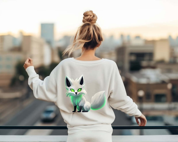 white fox unisex sweatshirt fox