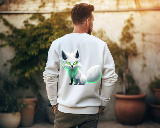 white fox white sweat shirt